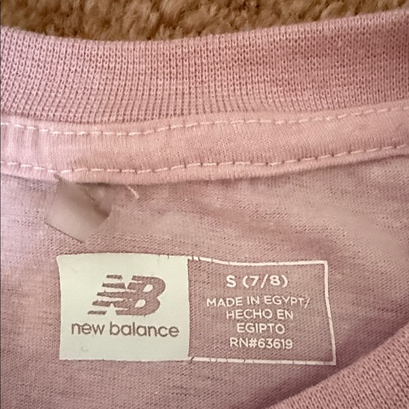 New Balance Pink Kids Short Sleeve Tee - Picture 2 of 3